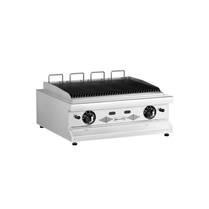 GGM Gastro Bếp Nướng Nước Gas - 10.4kW - Để Bàn - Sâu 730mm - 4 Vỉ Nướng - Vỉ Gang