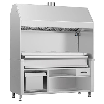 GGM Gastro Bếp Nướng Than - 1760mm - 4 Vỉ Nướng