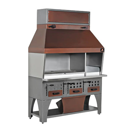 GGM Gastro Bếp Nướng Than Gắn Tường - 1600x750x2350mm - Thép Không Gỉ