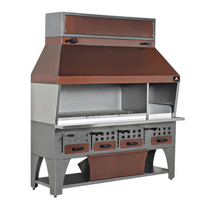 GGM Gastro Bếp Nướng Than Gắn Tường - 2150x750x2350mm