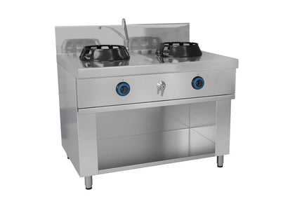 GGM Gastro Bếp Wok Gas - 28kW - 2 Họng - Kèm 1 Vòi