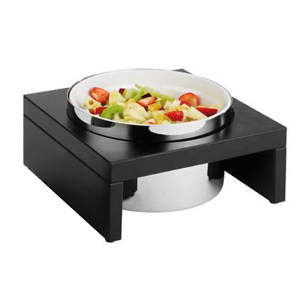 GGM Gastro Bowl - BRIDGE - Stainless Steel, Melamine & Wood - 2.5L - round - Ø 140mm - 275x275mm - Depth: 140mm - Dark Brown