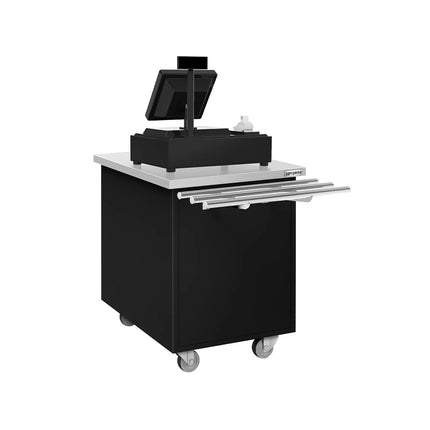 GGM Gastro Buffet Cash Desk Station DANZIG - 700mm - with Tray Slide - Black
