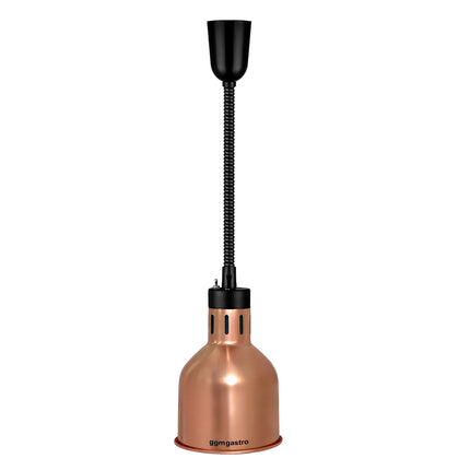 GGM Gastro Buffet Infrared Heat Lamp - Retractable - Diameter 175mm - 275W - E27 - Pale Gold