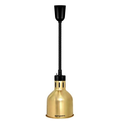 GGM Gastro Buffet Infrared Heat Lamp - Retractable - Diameter 175mm - 275W - E27 - Pale Gold