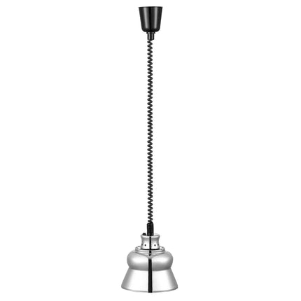 GGM Gastro Buffet Infrared Heat Lamp - Retractable - Diameter 228mm - max 250W - Cord 500–1800mm - Silver