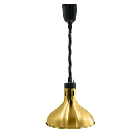 GGM Gastro Buffet Infrared Heat Lamp - Retractable - Diameter 290mm - 275W - E27 - Cord 600–1500mm - Pale Gold