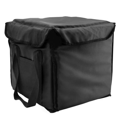 GGM Gastro BurgerBag Pro - Heated Burger Delivery Bag (12V) - PVC-coated - for 12 burger boxes - Black - with Ticket Pocket