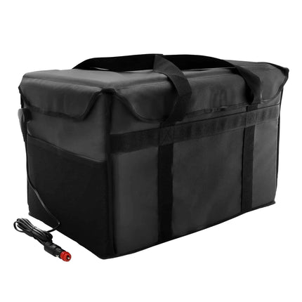 GGM Gastro BurgerBag Pro - Heated Burger Delivery Bag (12V) - PVC-coated - holds up to 20 burger boxes - Black - with Ticket Pocket