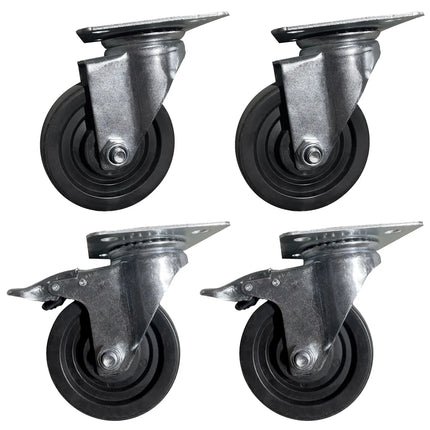 GGM Gastro Castor set - with 2 braked & 2 unbraked wheels - 85x130x140mm - for BKJ, KSJ, POG, POJ, ZBG & TKSJ