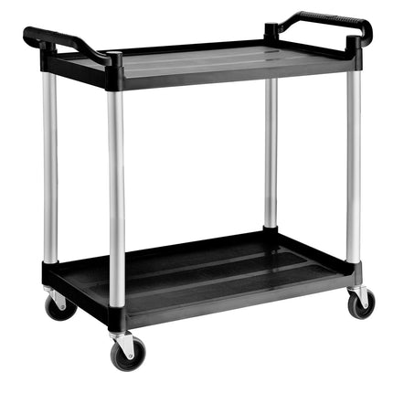 GGM Gastro Catering Trolley - Commercial Service & Clearing Trolley - 1020x490mm - 2 Tier - with quiet castors