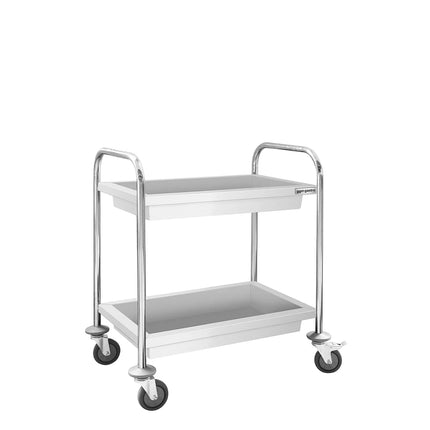 GGM Gastro Catering Trolley - Commercial Service & Clearing Trolley - 750x400mm - 2 Tier - with quiet castors