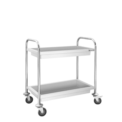 GGM Gastro Catering Trolley - Commercial Service & Clearing Trolley - 850x450mm - 2 Tier - with quiet castors