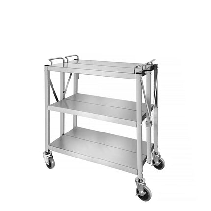 GGM Gastro Catering Trolley - Commercial Service & Clearing Trolley - Folding - 880x500mm - 3 Tier