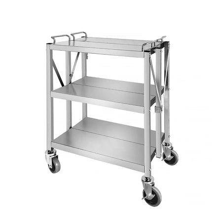 GGM Gastro Catering Trolley - Commercial Service & Clearing Trolley - Folding - 635x400mm - 3 Tier
