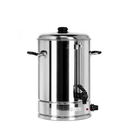 GGM Gastro Catering Water Boiler & Mulled Wine Urn - 8L - 2kW - Adjustable Thermostat 30–110°C - Stainless Steel - with Dispensing Tap - Ideal for Mulled Wine