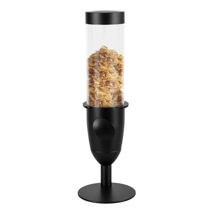 GGM Gastro Cereal Dispenser - Ø120mm - Black - Rotary Dispense - 3.7L