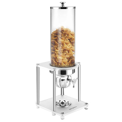 GGM Gastro Cereal Dispenser - Rotary Dispense - Plastic Container - 3.7L - Stainless Steel Stand