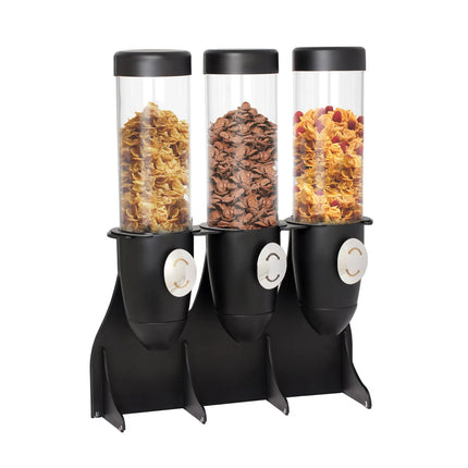 GGM Gastro Cereal Dispenser - triple - Ø115mm - Rotary Dispense - Stainless Steel Stand