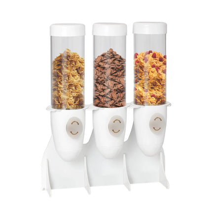 GGM Gastro Cereal Dispenser - triple - Ø115mm - Rotary Dispense - Stainless Steel Stand