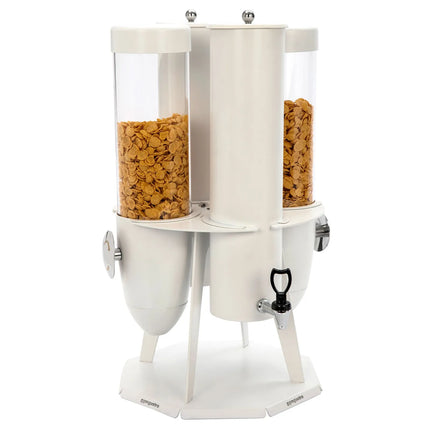 GGM Gastro Cereal & Milk Dispenser - double - rotating - Stainless Steel Stand