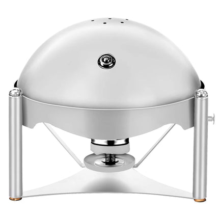 GGM Gastro Chafing Dish - Round - with Roll Top Lid - Chrome