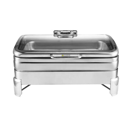 GGM Gastro Chafing Dish - Stainless Steel - GN 1/1 - 11.2 L - with Soft-Close Glass Lid