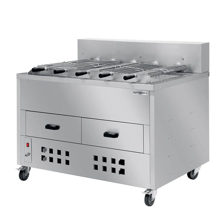 GGM Gastro Charcoal Chicken Rotisserie - 1200mm - with 5 skewers