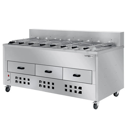 GGM Gastro Charcoal Chicken Rotisserie - 1800mm - with 8 skewers