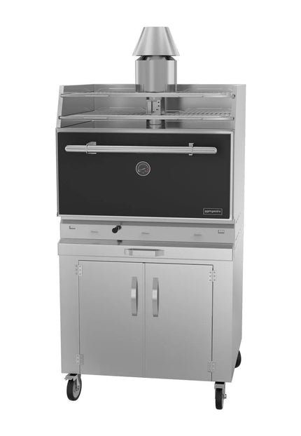 GGM Gastro Charcoal Oven - 920mm - with cabinet base - Black