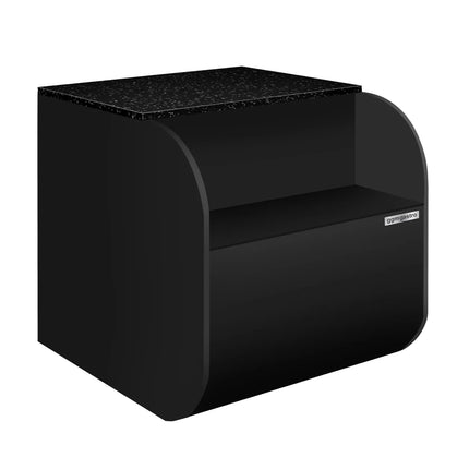 GGM Gastro Checkout Counter KUVA - 1100mm - Black front panel - Black granite worktop