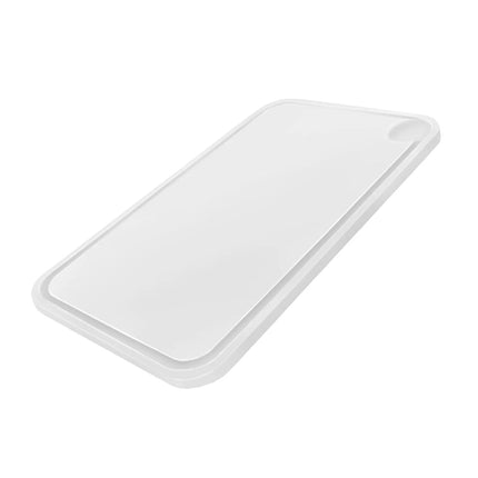 GGM Gastro Chopping Board with Juice Groove - 250x400mm - Thickness: 20mm - HACCP-Compliant - Polyethylene - White