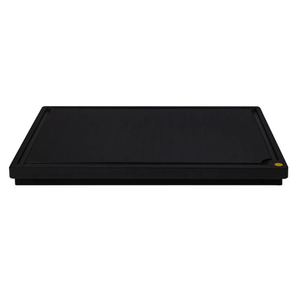 GGM Gastro Chopping Board with Juice Groove - 265x325mm - Thickness: 20mm - HACCP-Compliant - Polyethylene - Black