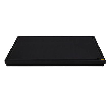 GGM Gastro Chopping Board with Juice Groove - 325x530mm - Thickness: 20mm - HACCP-Compliant - Polyethylene - Black