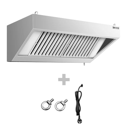 GGM Gastro Chụp Hút Mùi Gắn Tường - 1200mm - Kèm Bộ Lọc Vách Ngăn & Đèn LED