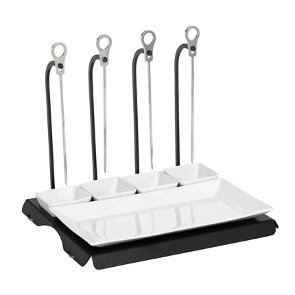 GGM Gastro CLASSICO - Skewer Rack - Black - incl. 4 skewers