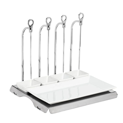 GGM Gastro CLASSICO - Skewer Rack - Stainless Steel - incl. 4 skewers