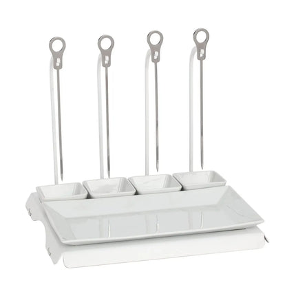 GGM Gastro CLASSICO - Skewer Rack - White - incl. 4 skewers