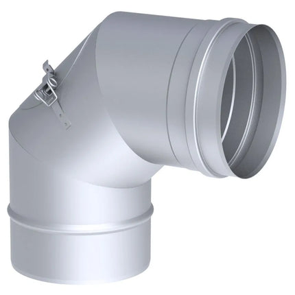 GGM Gastro Co Nối Có Cửa Vệ Sinh - 90° Cố Định - Thép Không Gỉ - Ø200mm