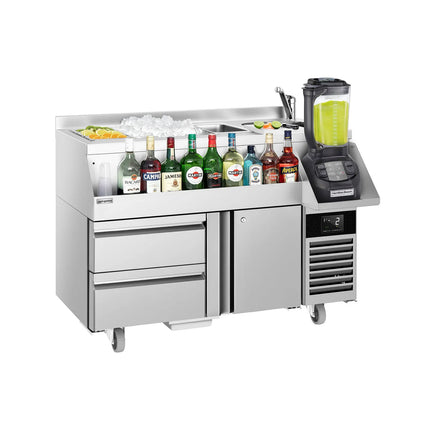 GGM Gastro Cocktail Station / Commercial Back Bar Counter - 1200mm - 150L - 1 Door, 2 Drawers - 13A Plug