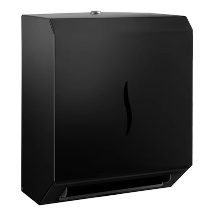 GGM Gastro Commercial Automatic Hand Towel Roll Dispenser - with Sensor - Stainless Steel - Black