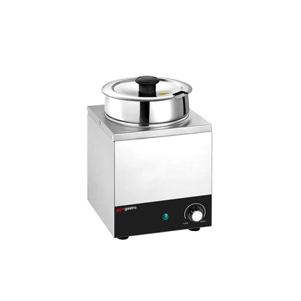 GGM Gastro Commercial Bain Marie Soup & Sauce Warmer - Wet Heat - 3,5L - 200W - 1 Round Pot with 3,5L