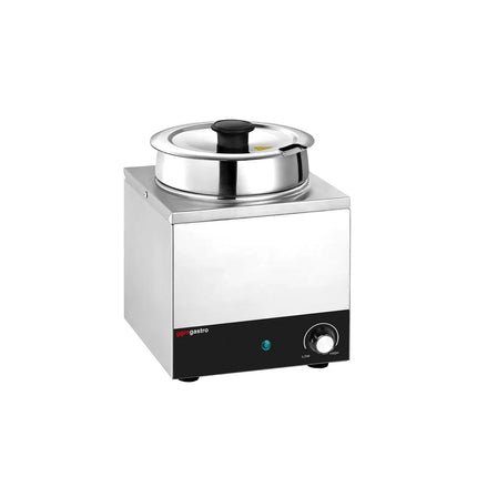 GGM Gastro Commercial Bain Marie Soup & Sauce Warmer - Wet Heat - 6,5L - 200W - 1 Round Pot with 6,5L