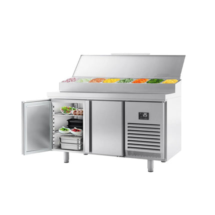 GGM Gastro Commercial Bakery Counter Fridge - 1618x800mm - 2 Doors - EN 600x400 - for 9x GN 1/4