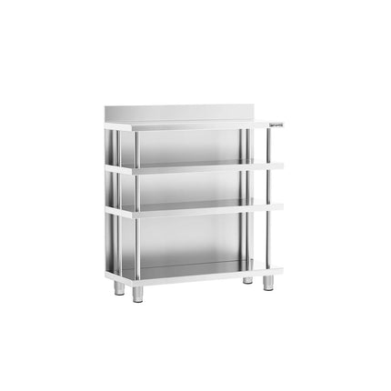 GGM Gastro Commercial Bar Work-Table - Stainless Steel - 1000x600mm - with 4 shelves
