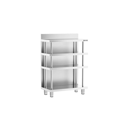 GGM Gastro Commercial Bar Work-Table - Stainless Steel - 800x600mm - with 4 shelves