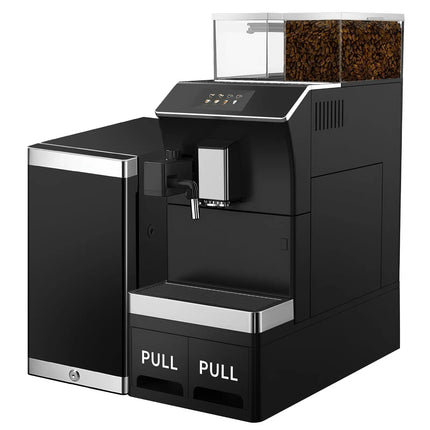 GGM Gastro Commercial Bean to Cup Coffee Machine - 16 Drink Options - 12.7 cm Touchscreen - incl. Milk Fridge