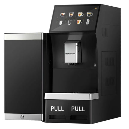 GGM Gastro Commercial Bean to Cup Coffee Machine - 16 Drink Options - 25.4 cm Touchscreen - incl. Milk Cooler