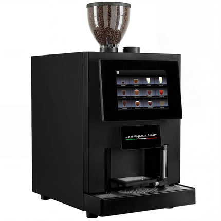 GGM Gastro Commercial Bean to Cup Coffee Machine - 30 Drink Options - 25.4 cm Touchscreen - 1 Bean Hopper & 3 Instant Canisters