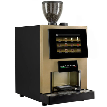 GGM Gastro Commercial Bean to Cup Coffee Machine - 30 Drink Options - 25.4 cm Touchscreen - 1 Bean Hopper & 2 Instant Canisters - incl. Fresh Milk System